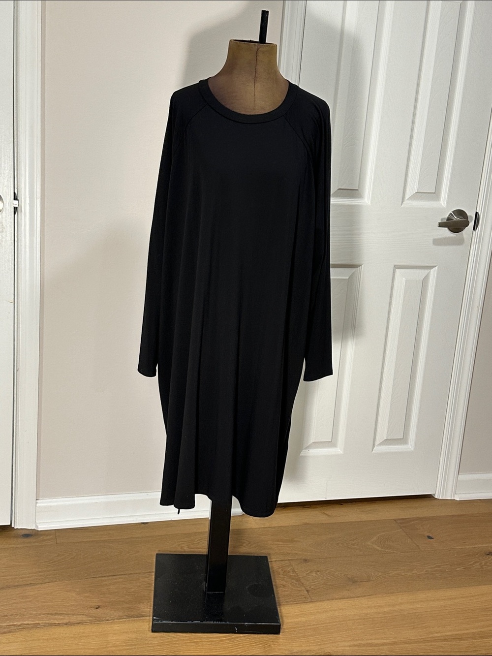 Eileen Fisher Women's Black Long-Sleeve Swing Dress-Classic Everyday Style sz 3X